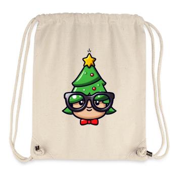Personnage de Noël geek festif - Sac à cordon recyclé Stanley/Stella - blanc naturel - Devant