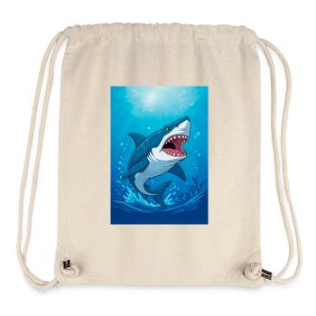 Great White Shark – deadly ocean predator worldwid - Stanley/Stella Recycled Gym Bag - natural - Front