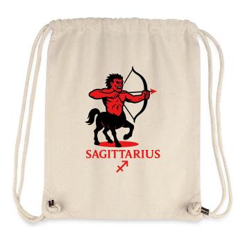 Zodiaque Sagittaire - Sac à cordon recyclé Stanley/Stella - blanc naturel - Devant