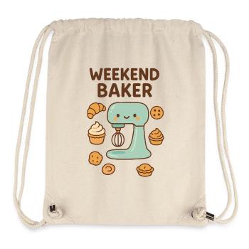 Wochenende Bäcker Mixer Kawaii Gebäck - Stanley/Stella recycelter Gym Bag - Naturweiß - Vorne