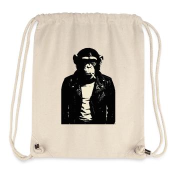 Monkey Punk Rocker Rebel portrait - Stanley/Stella Recycled Gym Bag - natural - Front