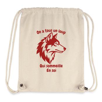Schlafender innerer Wolf - Stanley/Stella recycelter Gym Bag - Naturweiß - Vorne