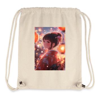 Kimono Blooming Bright Lanterns - Stanley/Stella Recycled Gym Bag - natural - Front