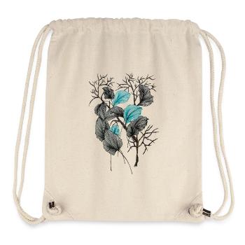 Blattpoesie Blaugruen Zweige - Stanley/Stella recycelter Gym Bag - Naturweiß - Vorne