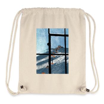 Window view ski lift Blau - Stanley/Stella Recycled Gym Bag - natural - Front