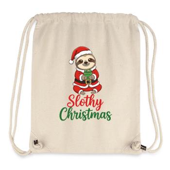 Faulheit Weihnachts-Weihnachts-Faultier - Stanley/Stella recycelter Gym Bag - Naturweiß - Vorne