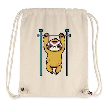Fitness Sloth Pull-Up Gym Humor - Stanley/Stella Recycled Gym Bag - natural - Front