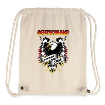 Deutschland Gemeinsam Stark Adler - Stanley/Stella recycelter Gym Bag - Naturweiß - Vorne