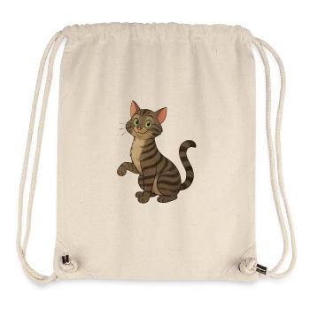 Mischievous tabby cat - Stanley/Stella Recycled Gym Bag - natural - Front
