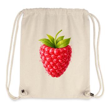 Fresh raspberry with leaves - Stanley/Stella Recycled Gym Bag - natural - Front