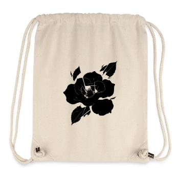 Fragmentierte schwarze Rose - Stanley/Stella recycelter Gym Bag - Naturweiß - Vorne
