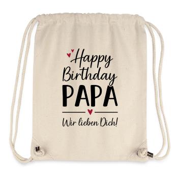Happy Birthday Dad Birthday Dad Party Outfit - Stanley/Stella Recycled Gym Bag - natural - Front
