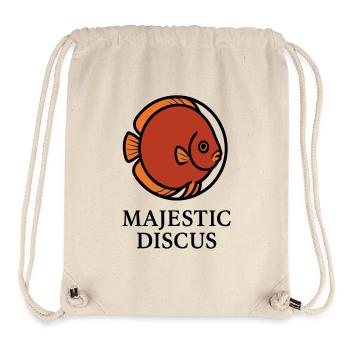 Majestätischer kreisförmiger Diskusfisch-Logo - Stanley/Stella recycelter Gym Bag - Naturweiß - Vorne