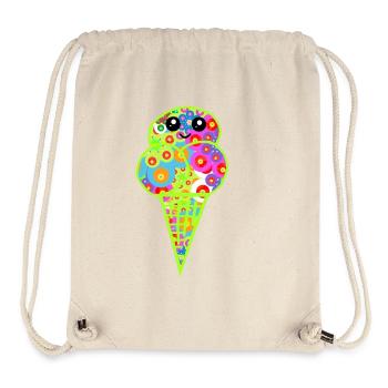 Retro Eis Vintage Kinder Kind 60er  - Stanley/Stella recycelter Gym Bag - Naturweiß - Vorne