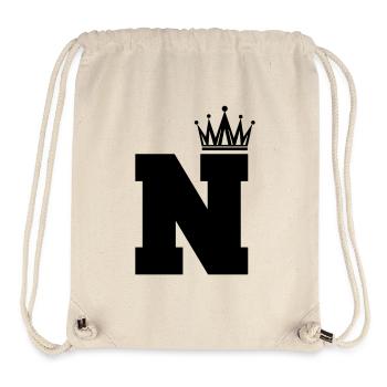 Couronne N - Sac à cordon recyclé Stanley/Stella - blanc naturel - Devant
