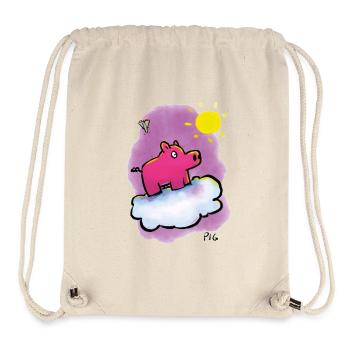 Warpig on a cloud - Stanley/Stella recycelter Gym Bag - Naturweiß - Vorne