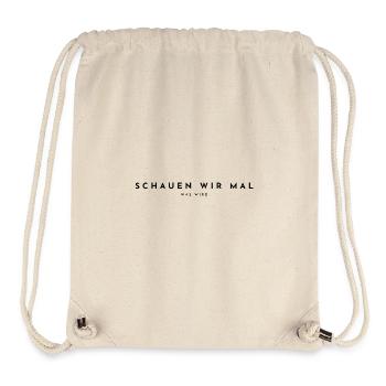 schauen wir mal, was wird - schwarz - Stanley/Stella recycelter Gym Bag - Naturweiß - Vorne