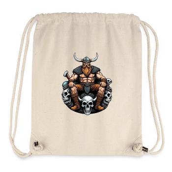 Wikinger mit Schädel - Stanley/Stella recycelter Gym Bag - Naturweiß - Vorne
