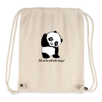 Baby Panda - Stanley/Stella recycelter Gym Bag - Naturweiß - Vorne