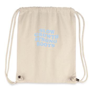 Slow Growth, Strong Roots– Friendly Reminder Blau - Stanley/Stella recycelter Gym Bag - Naturweiß - Vorne