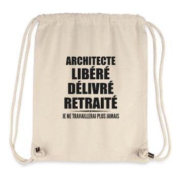 Architekt feiert seinen Ruhestand mit humorvollem Geschenk - Stanley/Stella recycelter Gym Bag - Naturweiß - Vorne