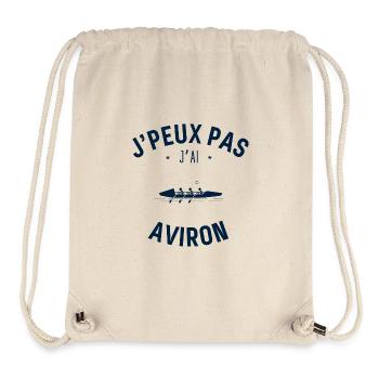 J Peux Pas J Ai Aviron - Sac à cordon recyclé Stanley/Stella - blanc naturel - Devant