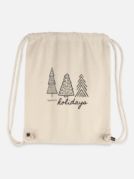 Christmas - Christmas Tree - Christmas Sweater - Stanley/Stella Recycled Gym Bag - natural