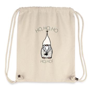 Weihnachtswichtel Ho, ho, ho - Stanley/Stella recycelter Gym Bag - Naturweiß - Vorne