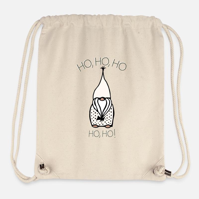 Weihnachtswichtel Ho, ho, ho - Stanley/Stella recycelter Gym Bag - Naturweiß