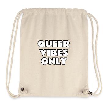 Queer Vibes uniquement - Sac à cordon recyclé Stanley/Stella - blanc naturel - Devant
