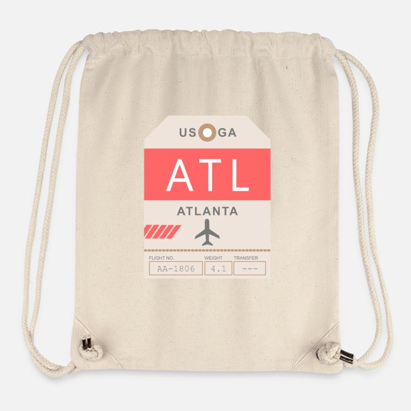 Flughafen Atlanta 1950 - Stanley/Stella recycelter Gym Bag - Naturweiß