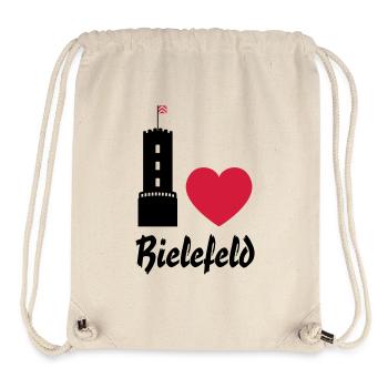 I love Bielefeld - Stanley/Stella recycelter Gym Bag - Naturweiß - Vorne