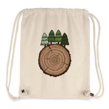 Wooden log with small forest - Stanley/Stella recycelter Gym Bag - Naturweiß - Vorne