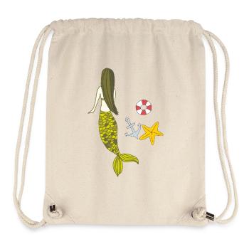 Heure avancée de Mermaid - Sac à cordon recyclé Stanley/Stella - blanc naturel - Devant