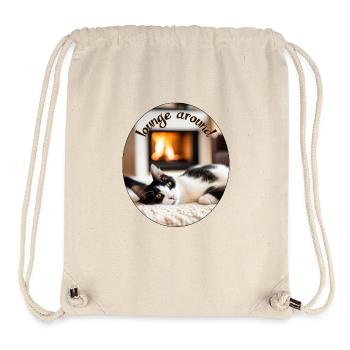 Lazy cat 4 - Stanley/Stella Recycled Gym Bag - natural - Front