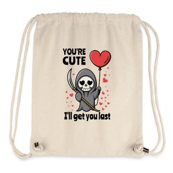 Cute Grim Reaper with romantic heart - Stanley/Stella Recycled Gym Bag - natural - Front