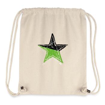star green black drawn path - Stanley/Stella recycelter Gym Bag - Naturweiß - Vorne
