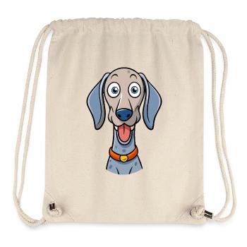Goofy Weimaraner Begging for Treats - Stanley/Stella Recycled Gym Bag - natural - Front