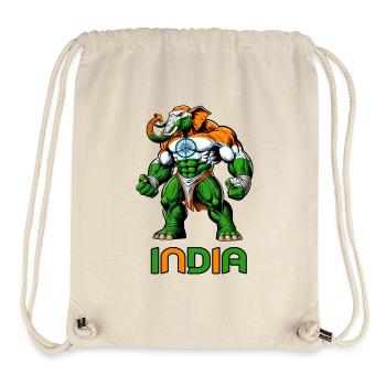 India elephant flag design - Stanley/Stella Recycled Gym Bag - natural - Front