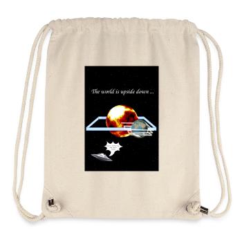 The world is upside down - Stanley/Stella Recycled Gym Bag - natural - Front