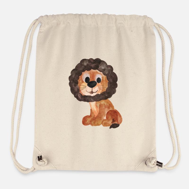 Fort comme un lion - Sac à cordon recyclé Stanley/Stella - blanc naturel