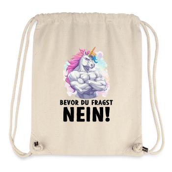 Unicorn Unicorn Magical Before You Ask No - Stanley/Stella Recycled Gym Bag - natural - Front