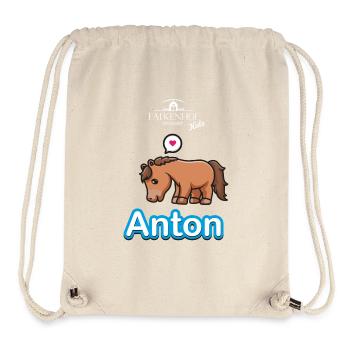 Falkenhof Anton Comic Pferd - Stanley/Stella recycelter Gym Bag - Naturweiß - Vorne