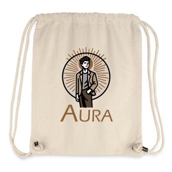 Design "Brown Radiance" - Stanley/Stella recycelter Gym Bag - Naturweiß - Vorne