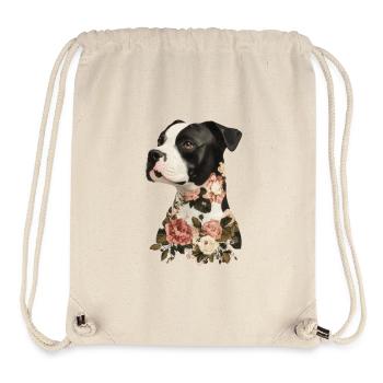 romantic illustration american staffordshire te - Stanley/Stella Recycled Gym Bag - natural - Front