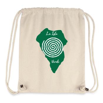 La Isla Verde La Palma Outline Spiral Drawing - Stanley/Stella Recycled Gym Bag - natural - Front