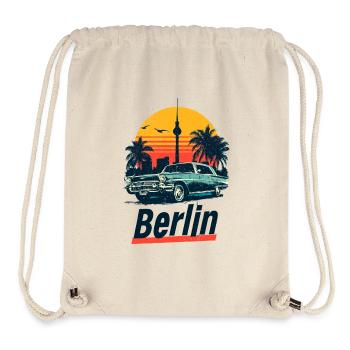 Berlin retro palms - Stanley/Stella Recycled Gym Bag - natural - Front