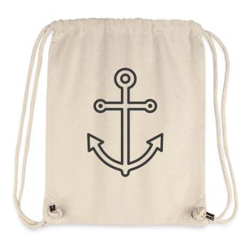 Nautische Ankerlinie Kunst Design - Stanley/Stella recycelter Gym Bag - Naturweiß - Vorne