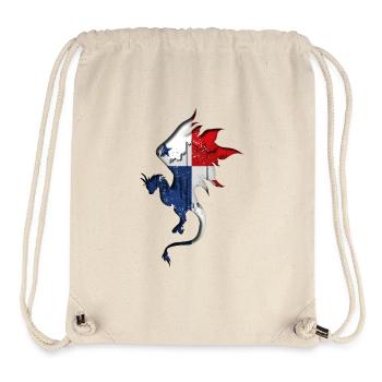 Panama Flag - Dragon Silhouette - Stanley/Stella Recycled Gym Bag - natural - Front