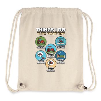 Humorvoll über die Leidenschaft für Traktoren Traktor - Stanley/Stella recycelter Gym Bag - Naturweiß - Vorne